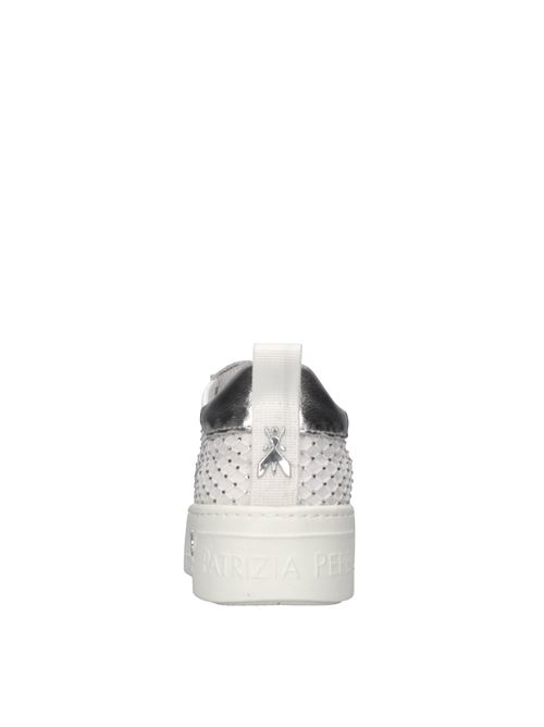 Sneakers in pelle e tessuto PATRIZIA PEPE | PPJ308 VIT.BIANCO-ARGENTO
